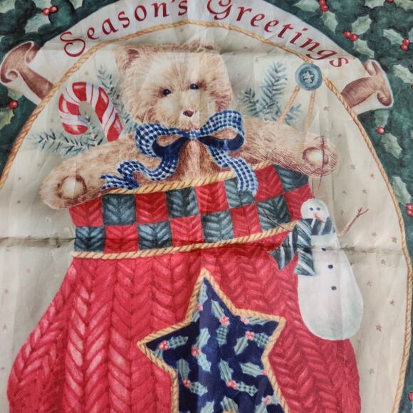 Vintage Vicky Howard "seasons greetings" flag 24x37 - Picture 4 of 4